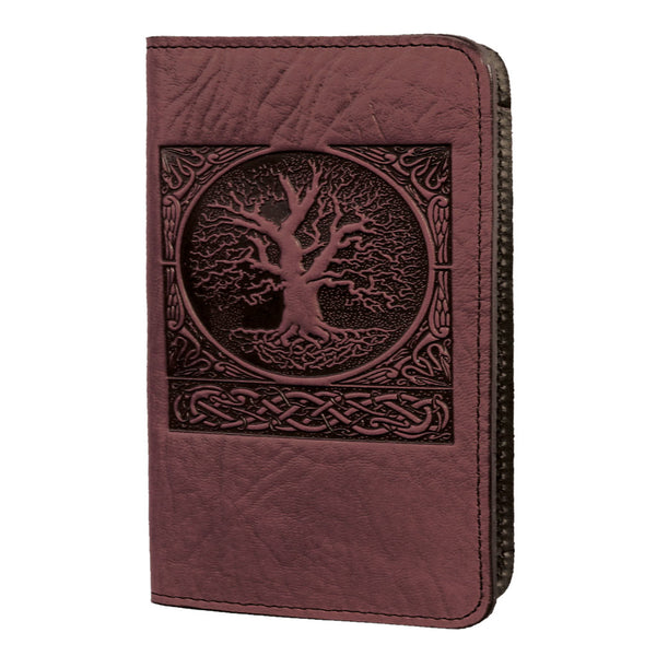 Oberon Leather Red Sun Business Card Holder, Money Stash - That