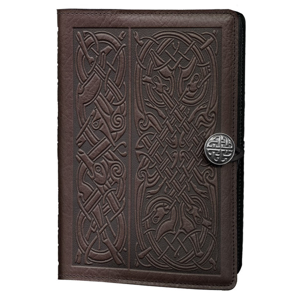 Viking Fenrir Leather Journal with Celtic embossed knotwork