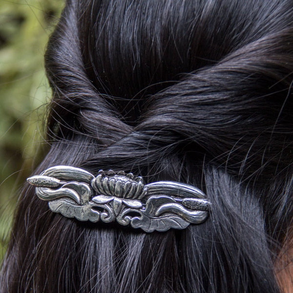 Oberon Design Hair Clip, Barrette, Hair Accessory, Harmony Knot, 70mm