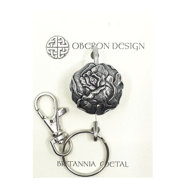 Oberon Design Hand Crafted Key Ring Purse Hook, Filigree Butterfly