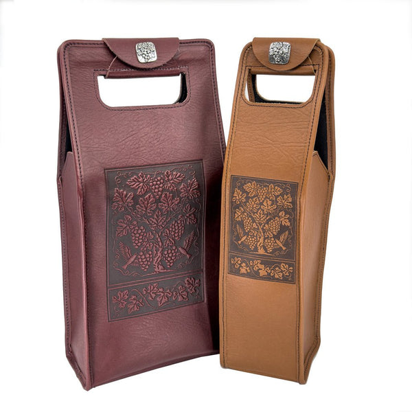 Glazed Bison Tobacco Wine Bottle Bag - Oberon Design