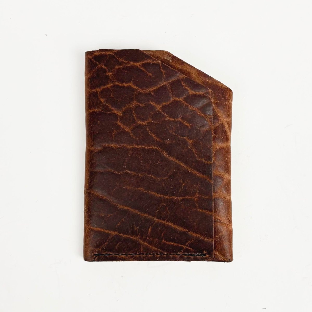 SECOND, Minimalist Mini Wallet, Glazed Shrunk Bison