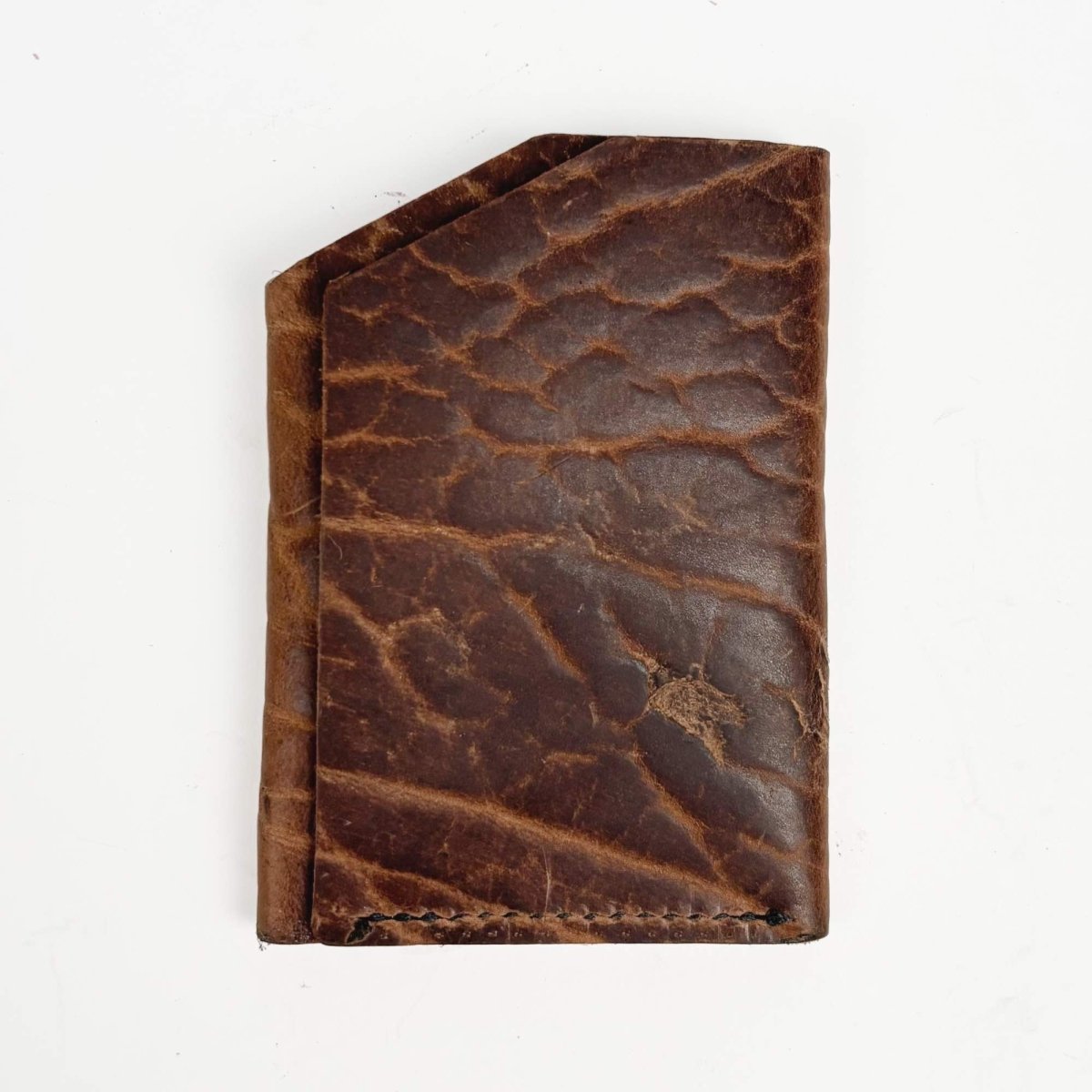 SECOND, Minimalist Mini Wallet, Glazed Shrunk Bison