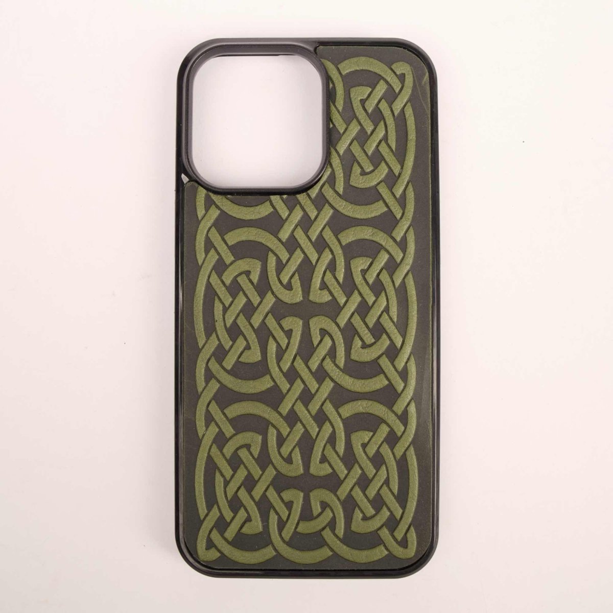 iPhone case second, bold celtic in fern