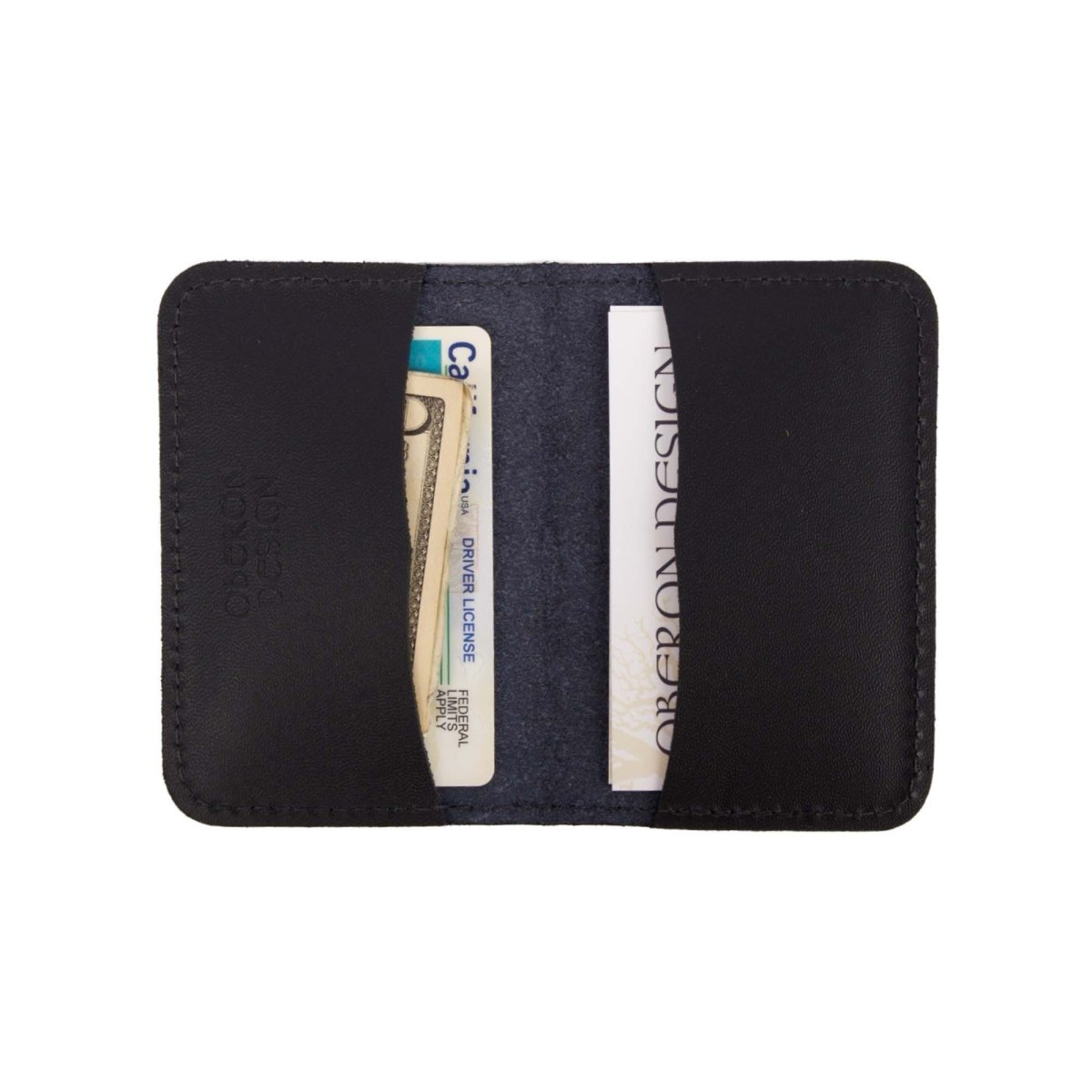 Mini Wallet, black open interior