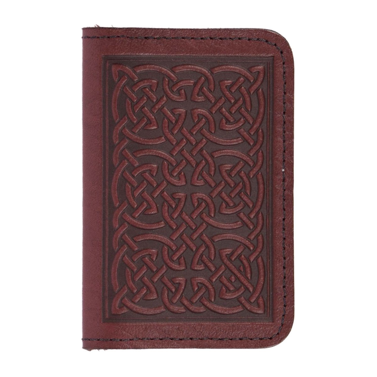 Bold Celtic Mini Wallet, Wine 