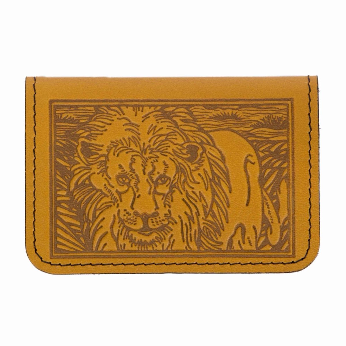 Lion Card Holder Mini Wallet, Marigold