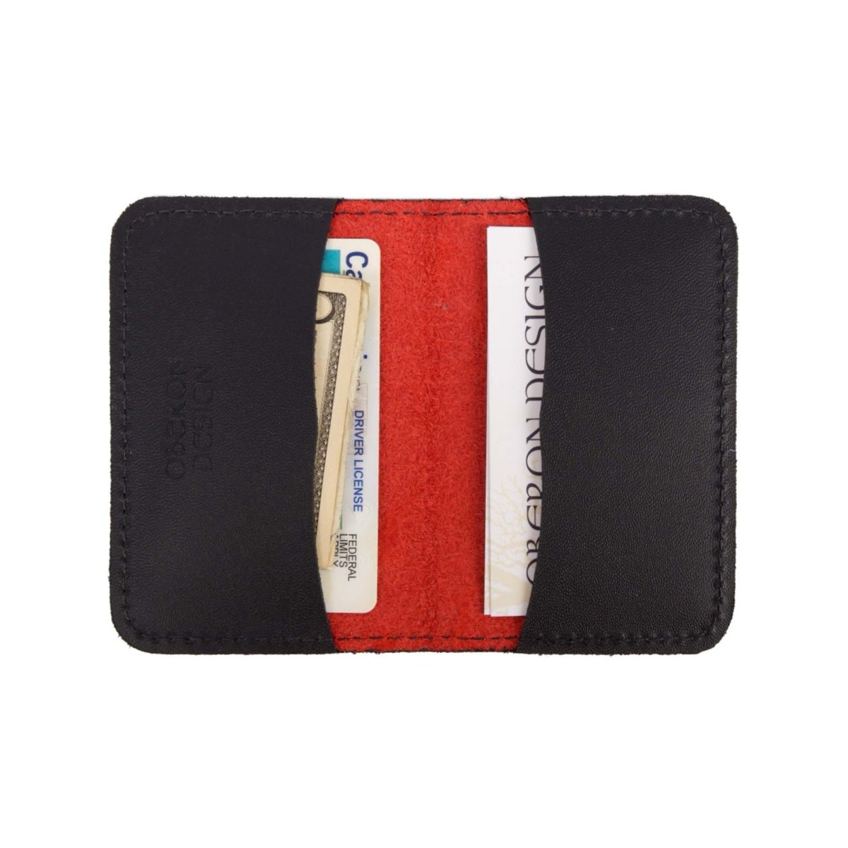 Mini Wallet, Red open interior