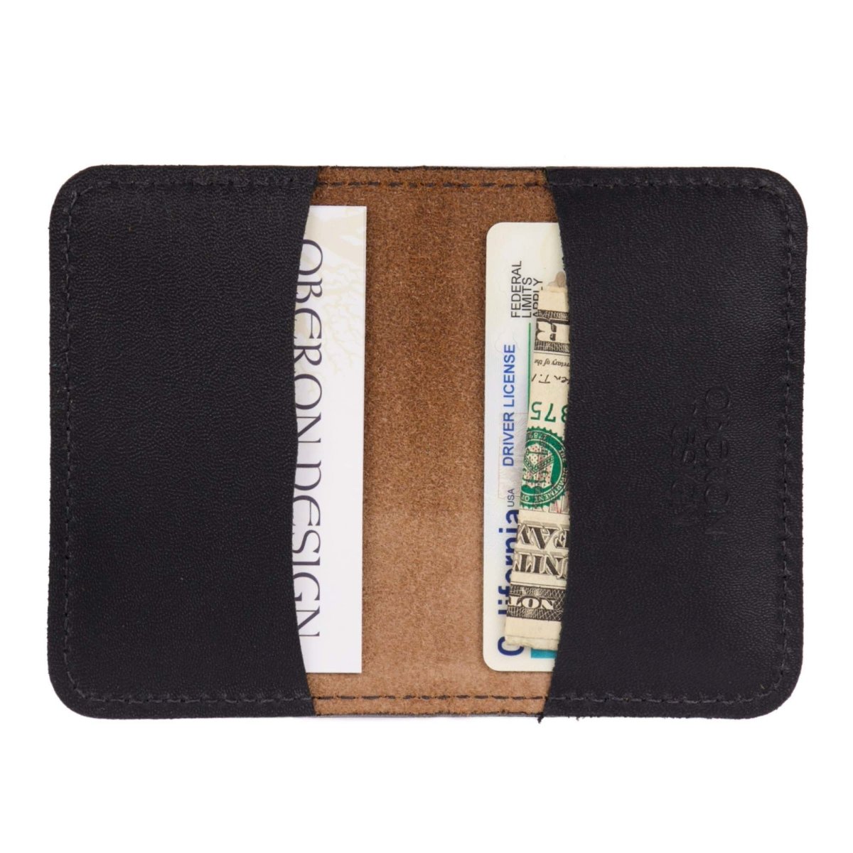 Mini Wallet, Saddle open interior