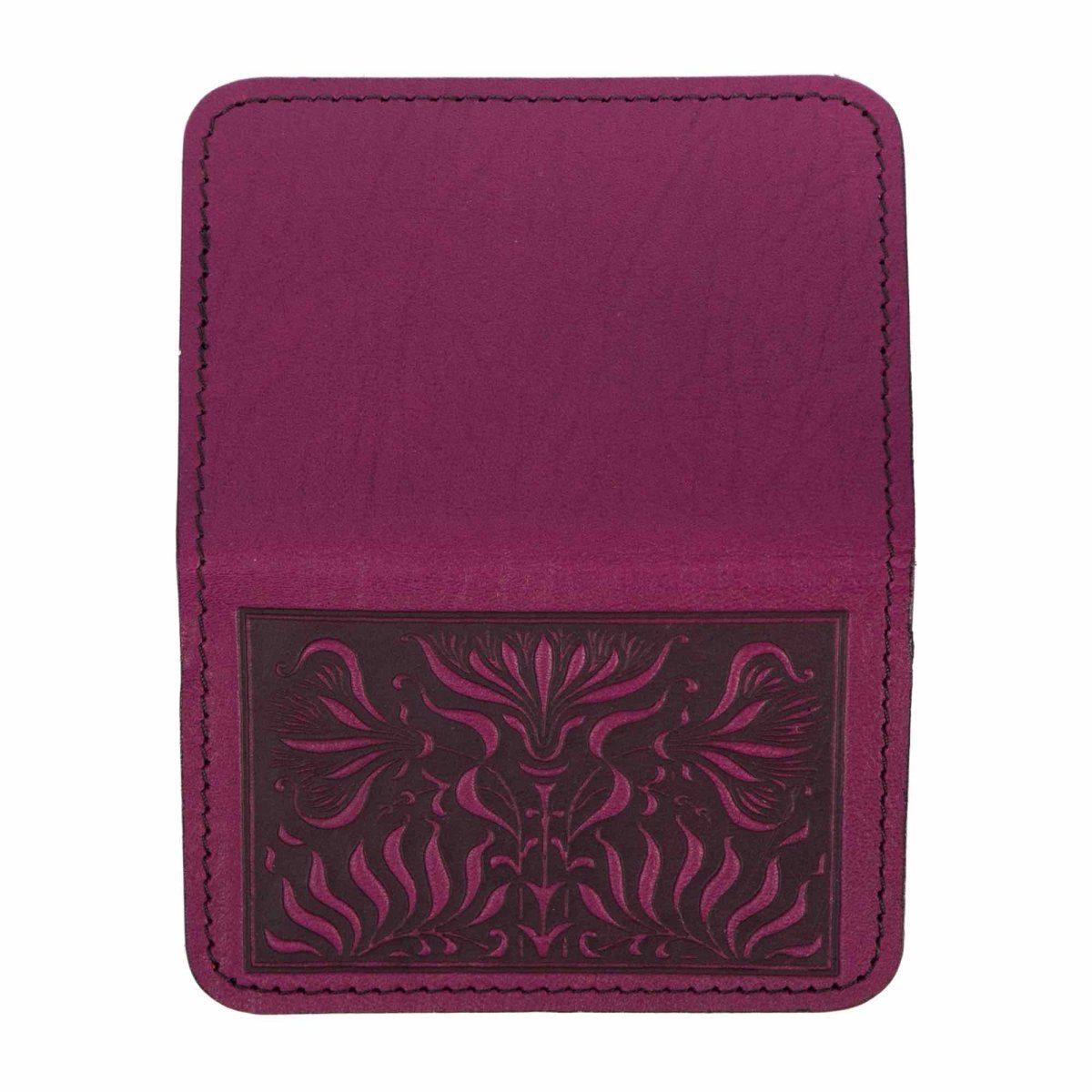 Thistle Card Holder Mini Wallet, Orchid open