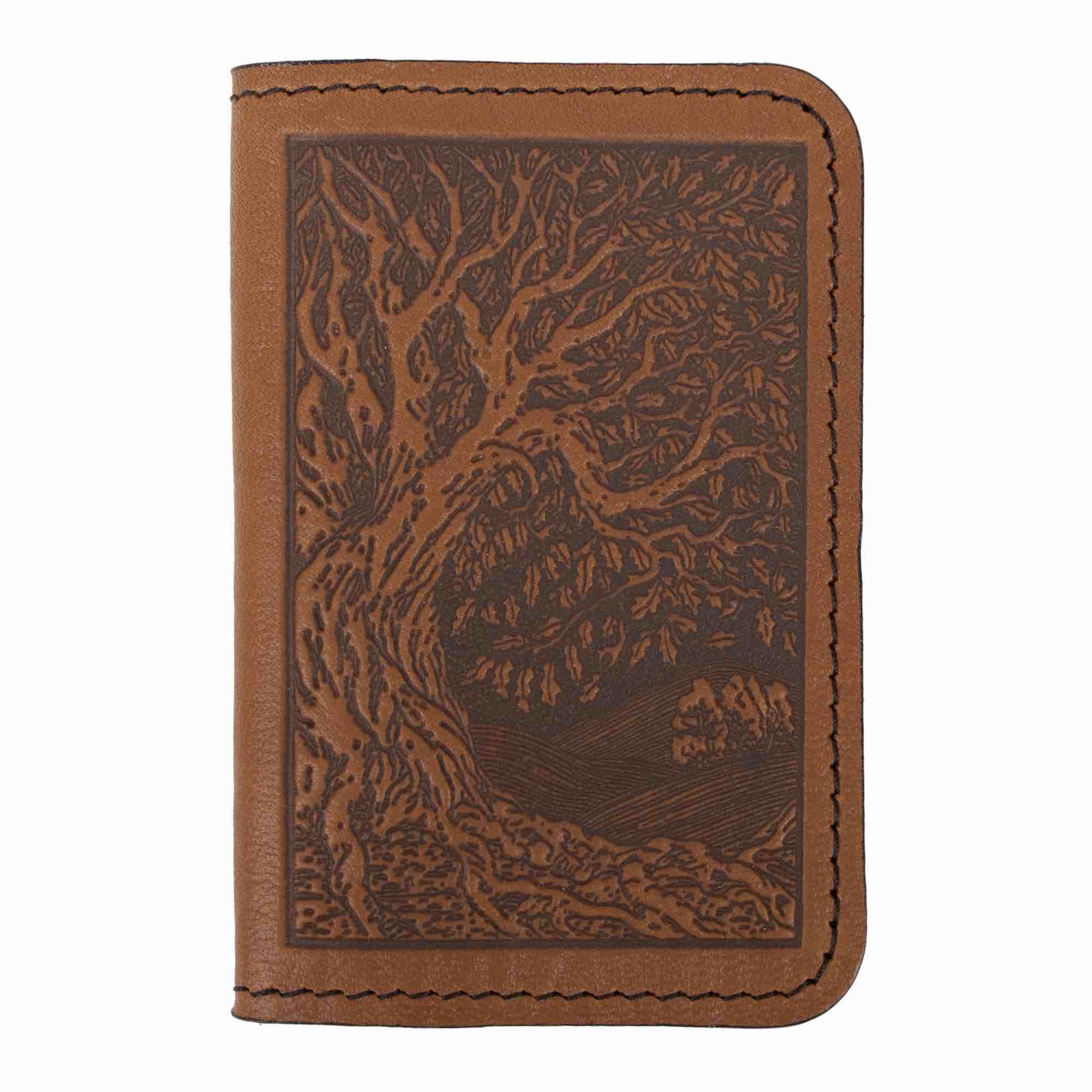 Tree of Life Mini Wallet, Saddle