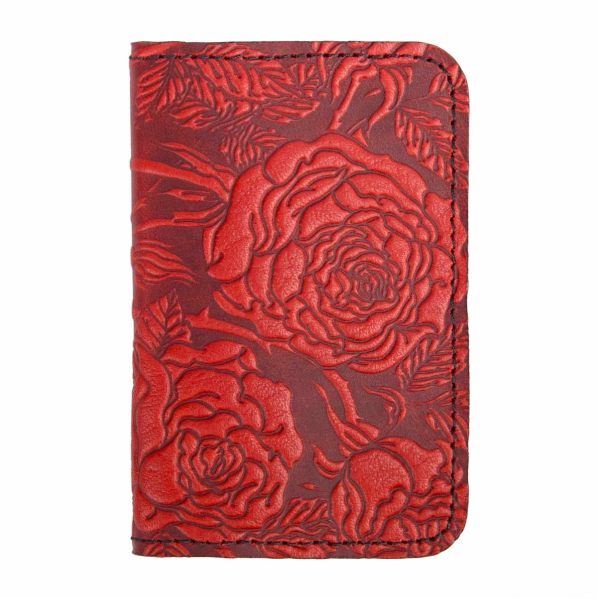 Wild Rose Card Holder Mini Wallet, Red