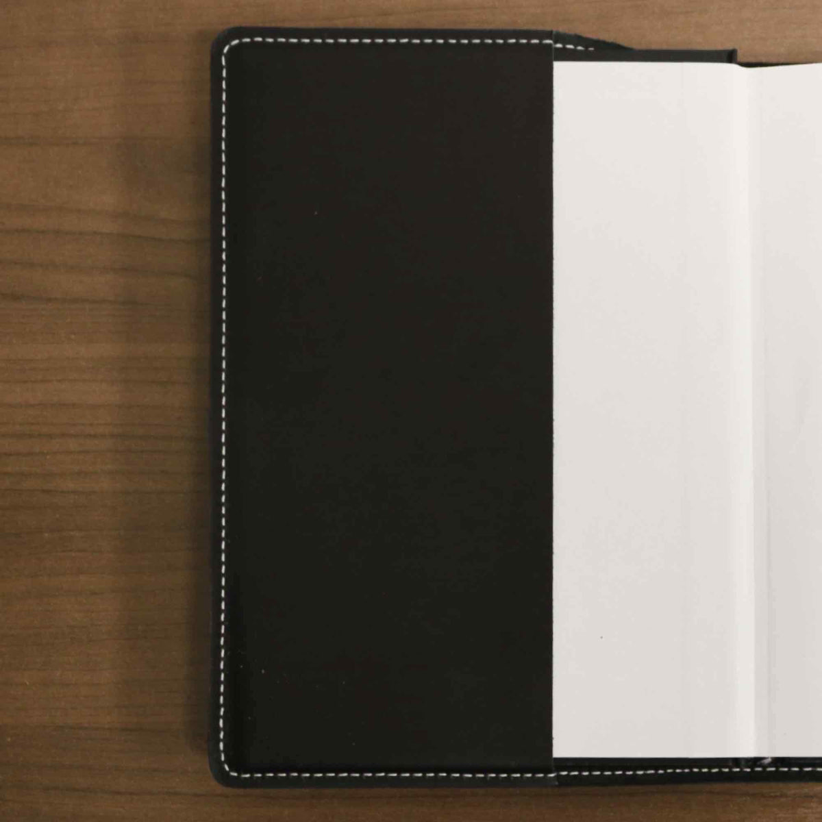 Oberon Design large journal in cyclone leather, black interior