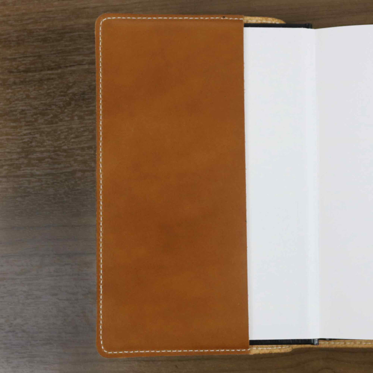 Oberon Design large journal in cyclone leather, canyon interior