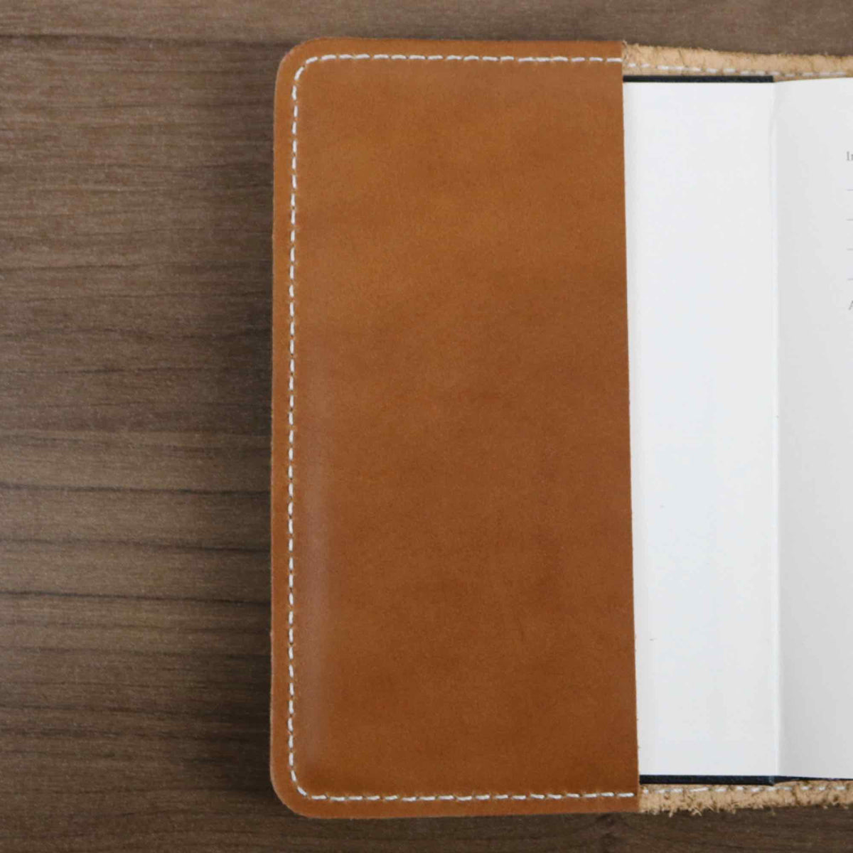 Oberon Design pocket notebook in cyclone leather, canyon interior