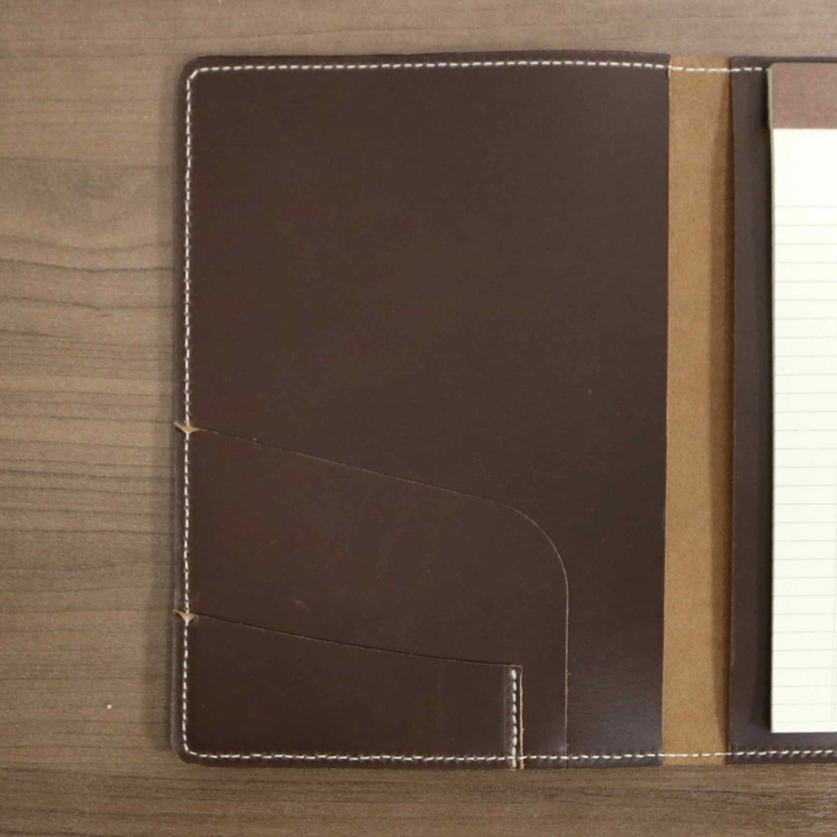 Oberon design small portfolio in cyclone leather, espresso interior