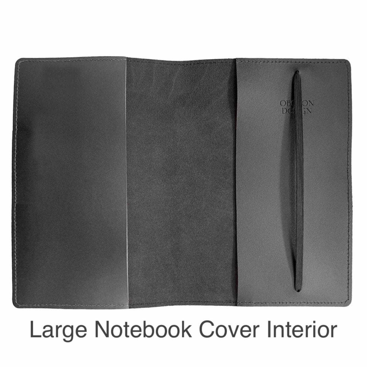 HAPPY EXTRA, Large Leather Refillable Notebook, Horned Owl