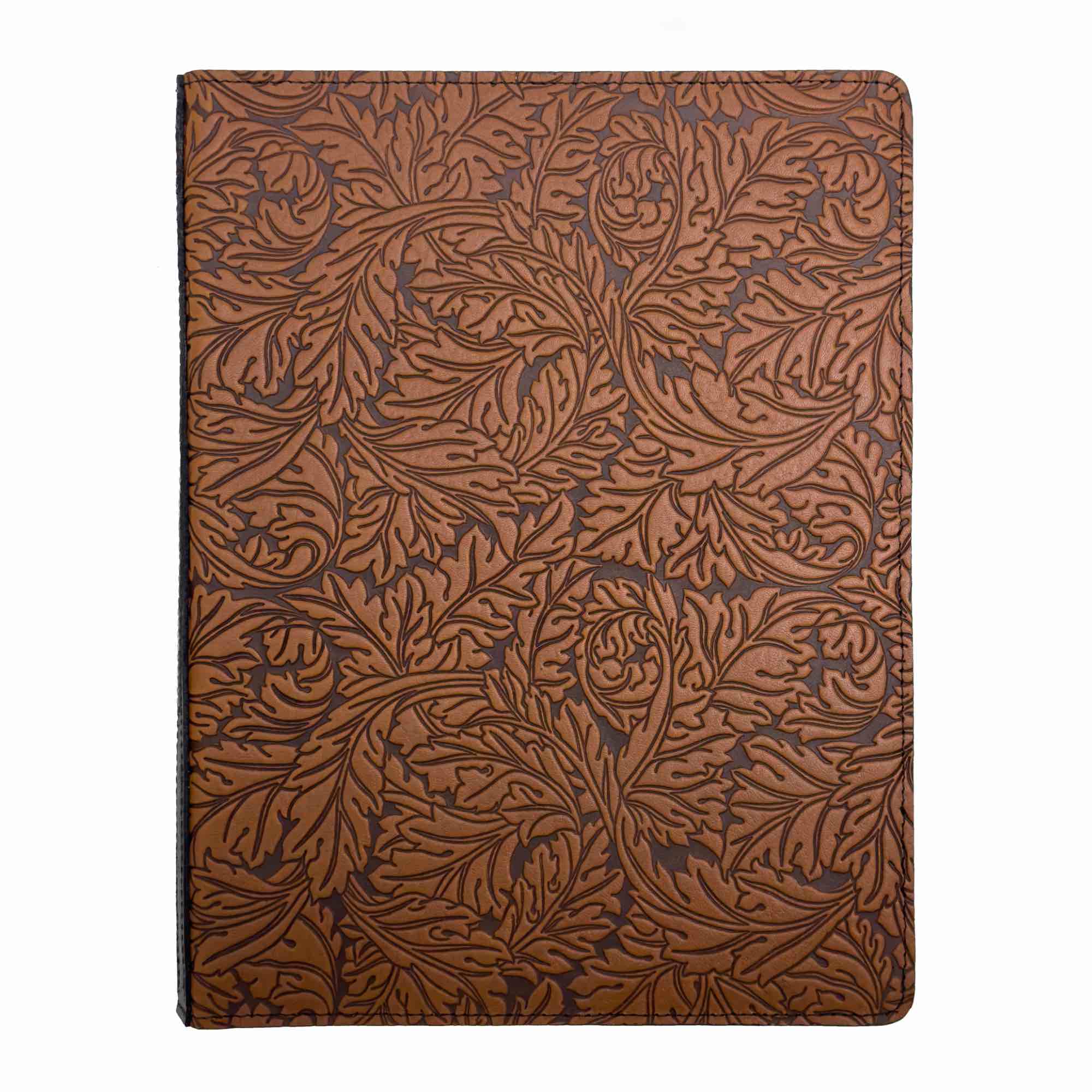 Leather Portfolio, Acanthus in Navy, Made in the USA