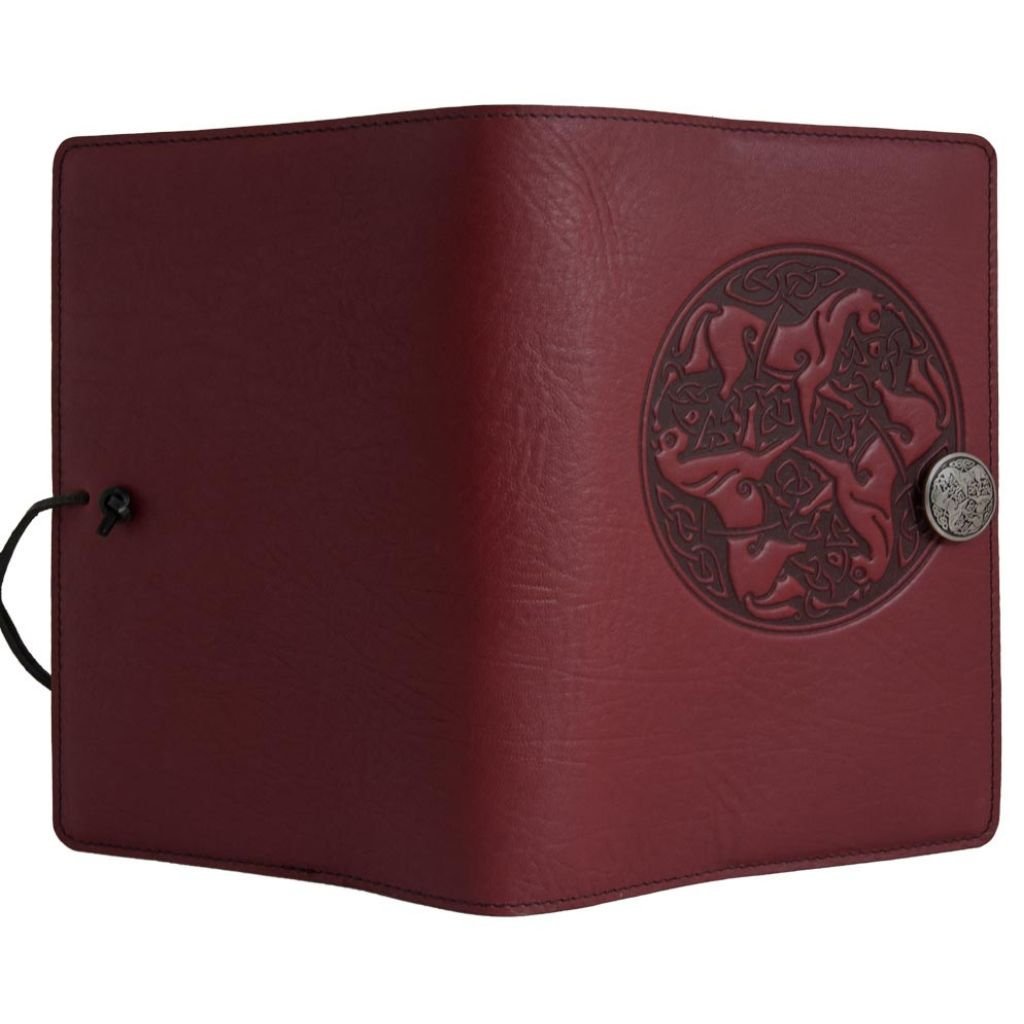 HAPPY EXTRA, Large Leather Refillable Notebook, Celtic Horse