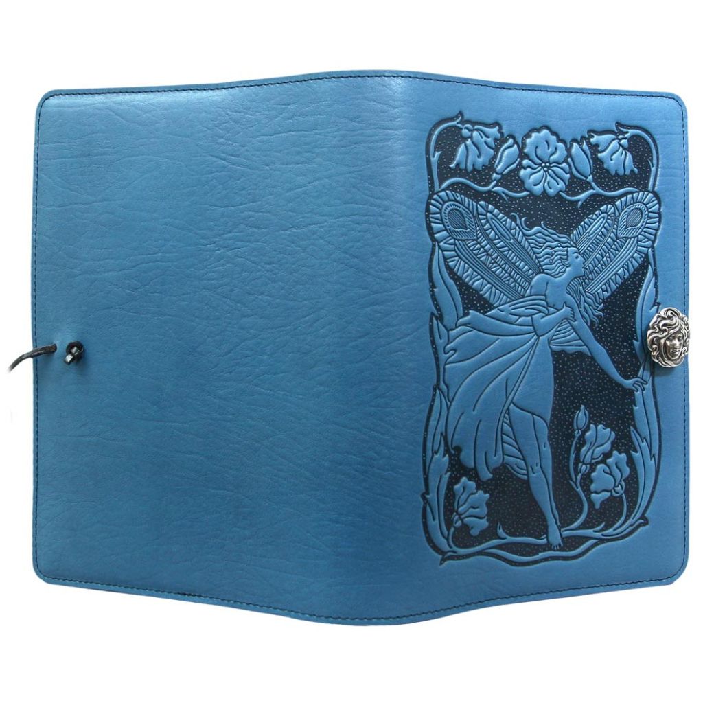 HAPPY EXTRA, Large Leather Refillable Notebook, Flower Fairy