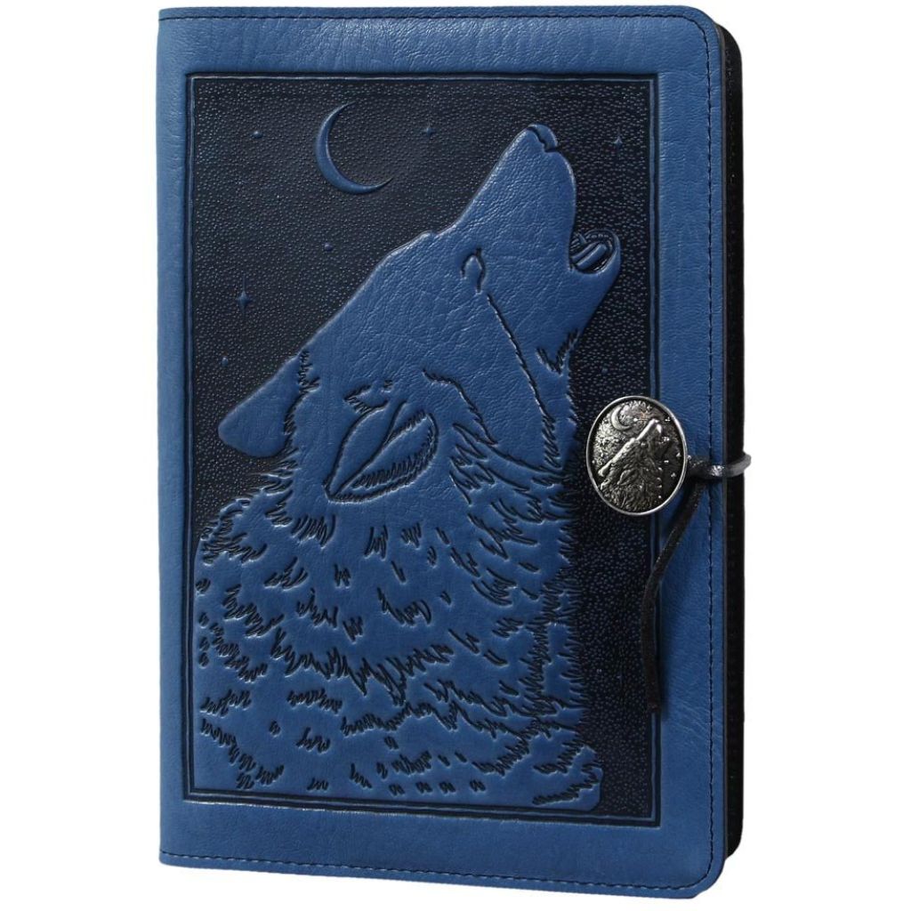 HAPPY EXTRA, Leather Refillable Journal Notebook, Singing Wolf