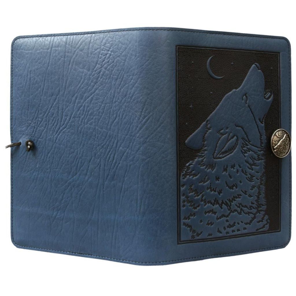 HAPPY EXTRA, Leather Refillable Journal Notebook, Singing Wolf