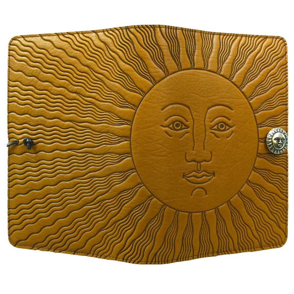 HAPPY EXTRA, Large Leather Refillable Journal, Sun