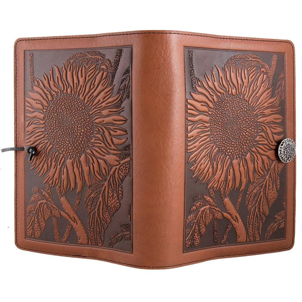 HAPPY EXTRA, Small Leather Refillable Journal, Sunflower