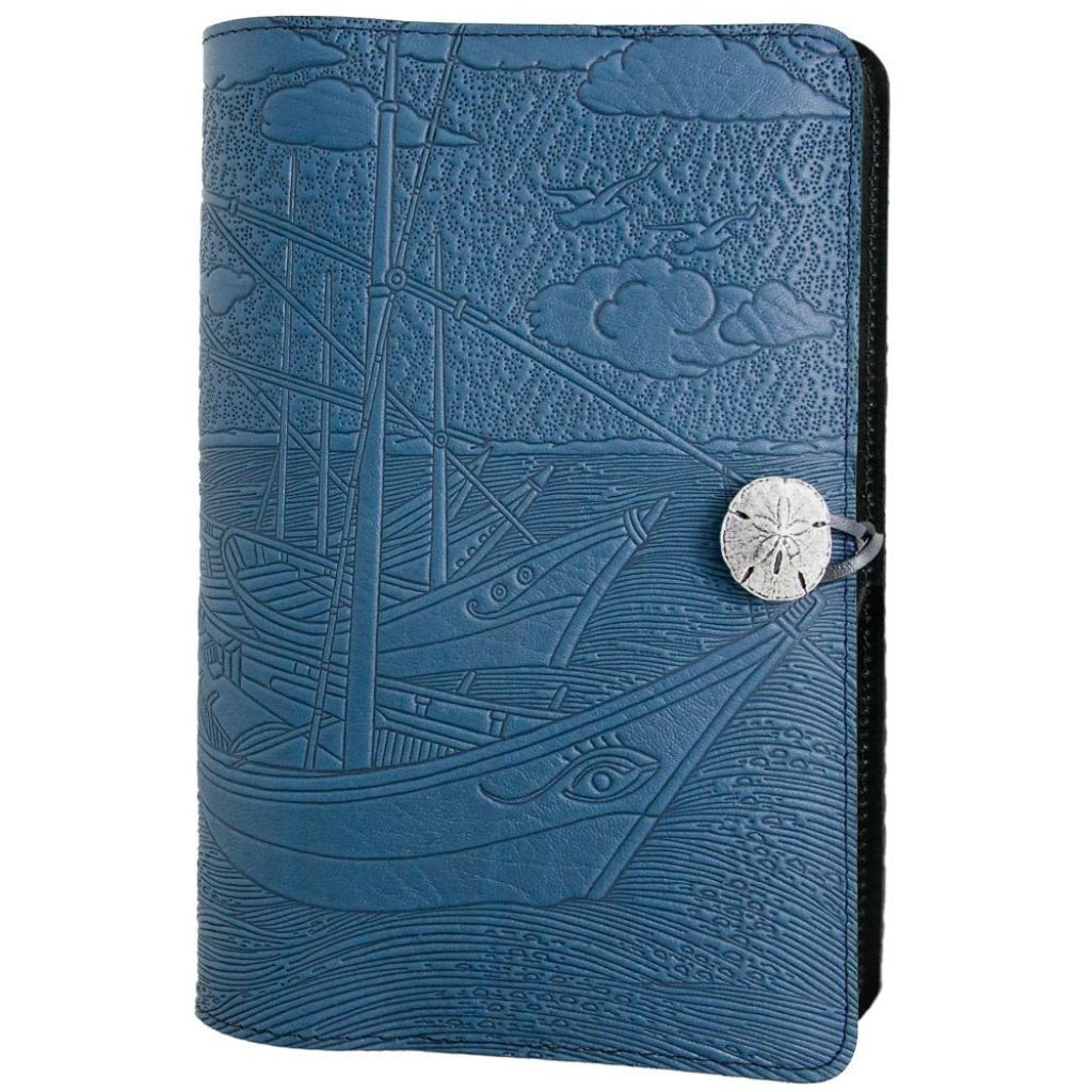 HAPPY EXTRA, Large Leather Refillable Notebook, Van Gogh Boats