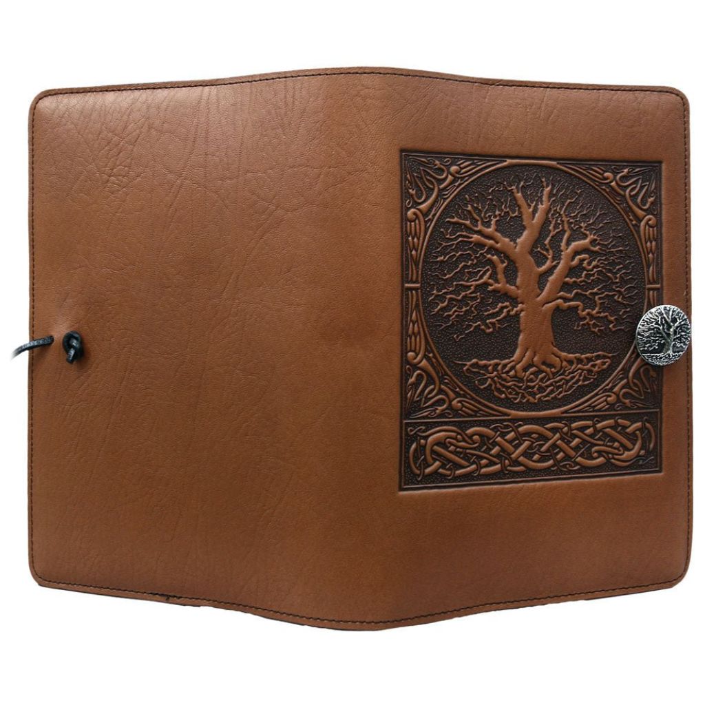 HAPPY EXTRA, Large Leather Refillable Notebook, World Tree