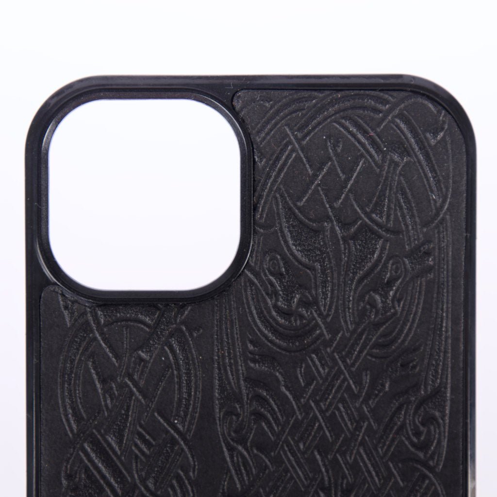 Oberon iPhone Case, Celtic Hounds SECOND in Black close-up