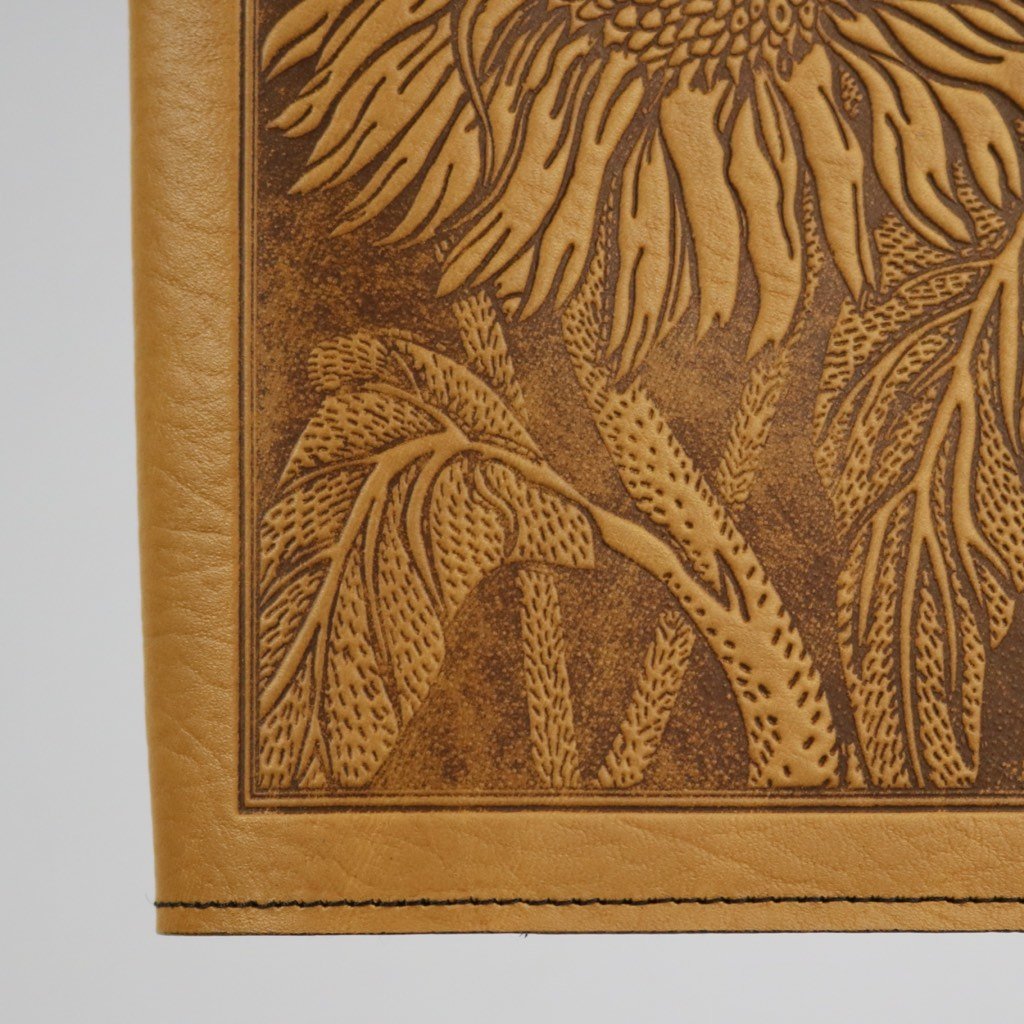 SECOND, Large Leather Refillable Journal, Sunflower in Marigold