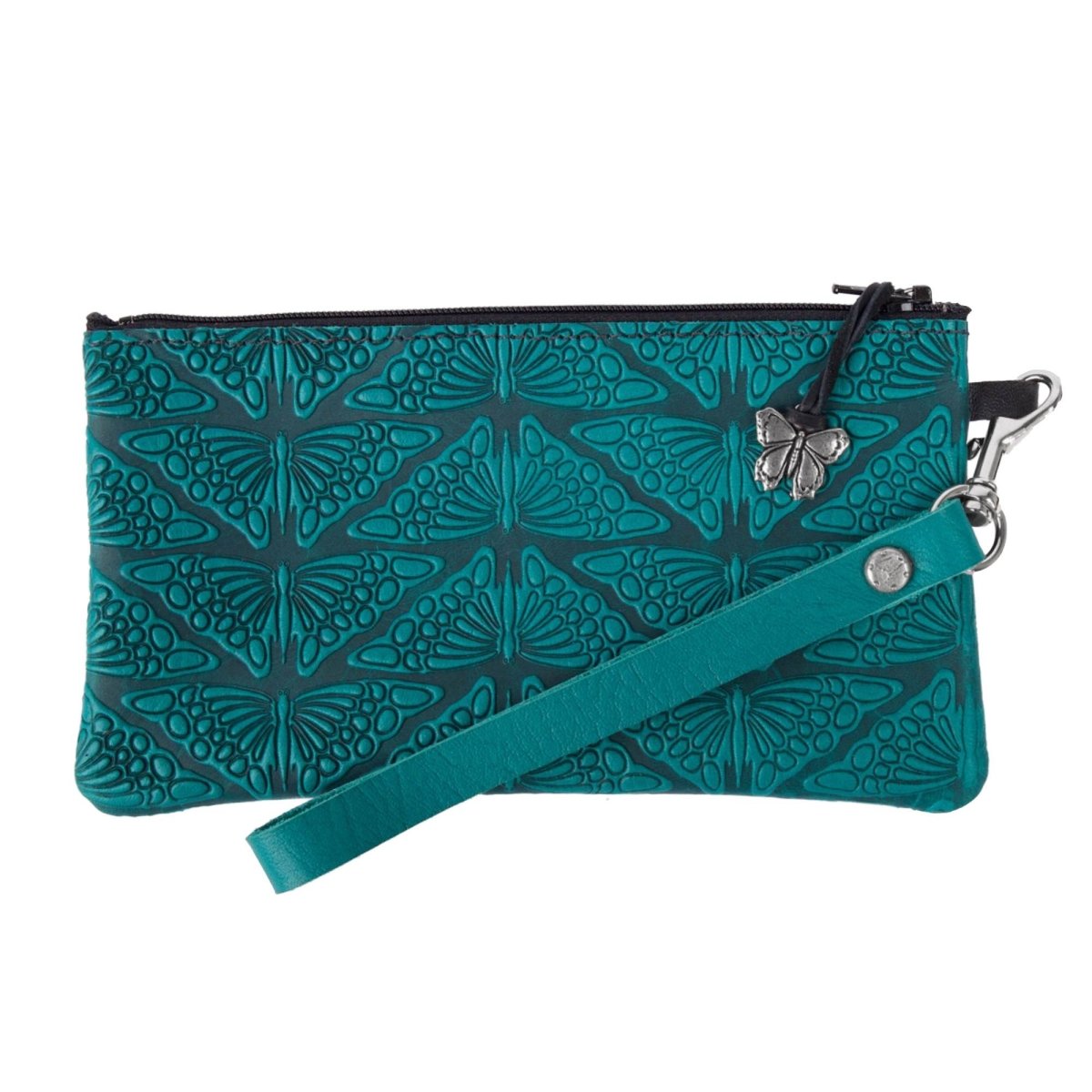 Oberon Design Wristlet in Mariposas Teal