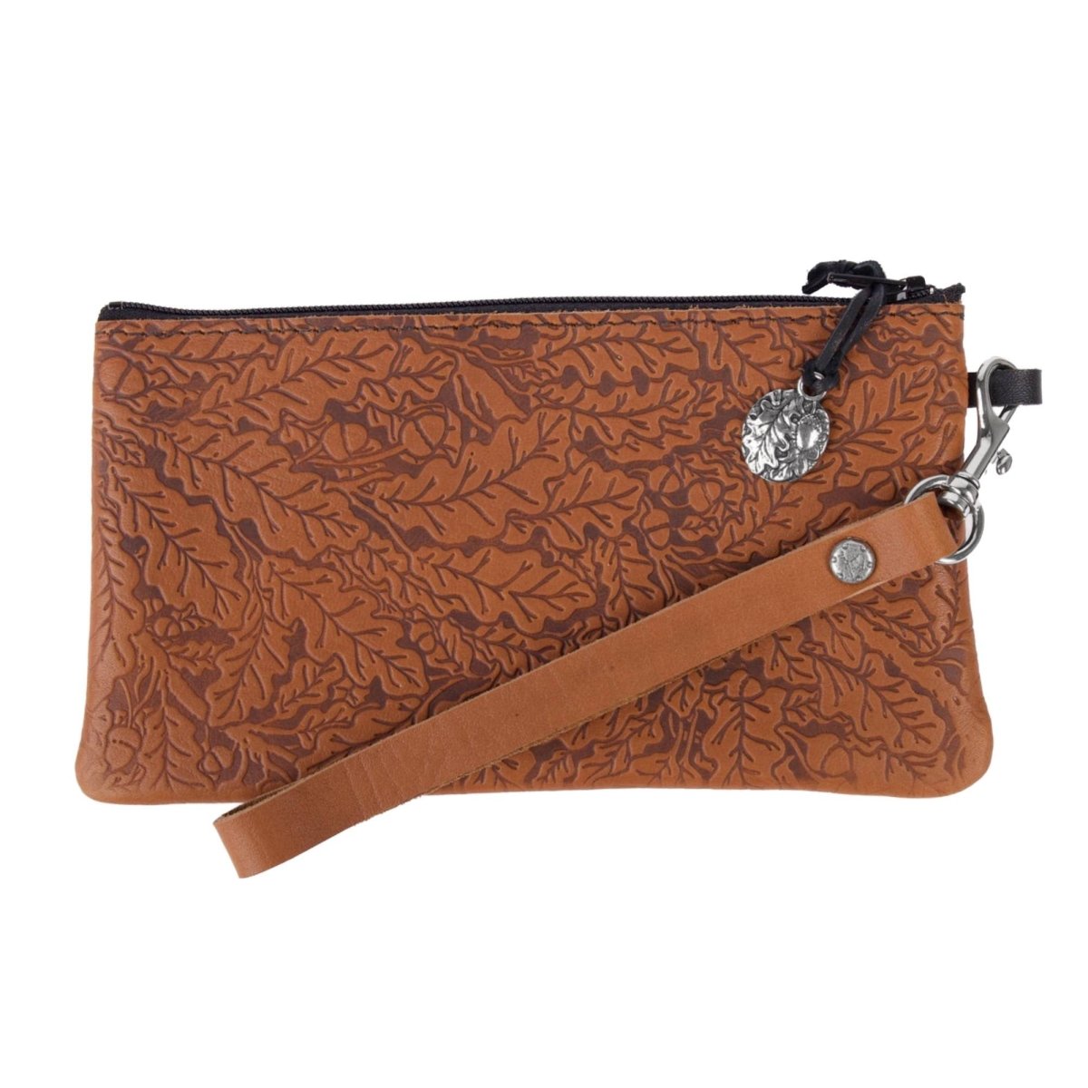 Oberon Design Wristlet in Oak Leaves Saddle