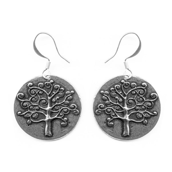 Oberon Design Britannia Metal Jewelry Earrings Whimsey Tree