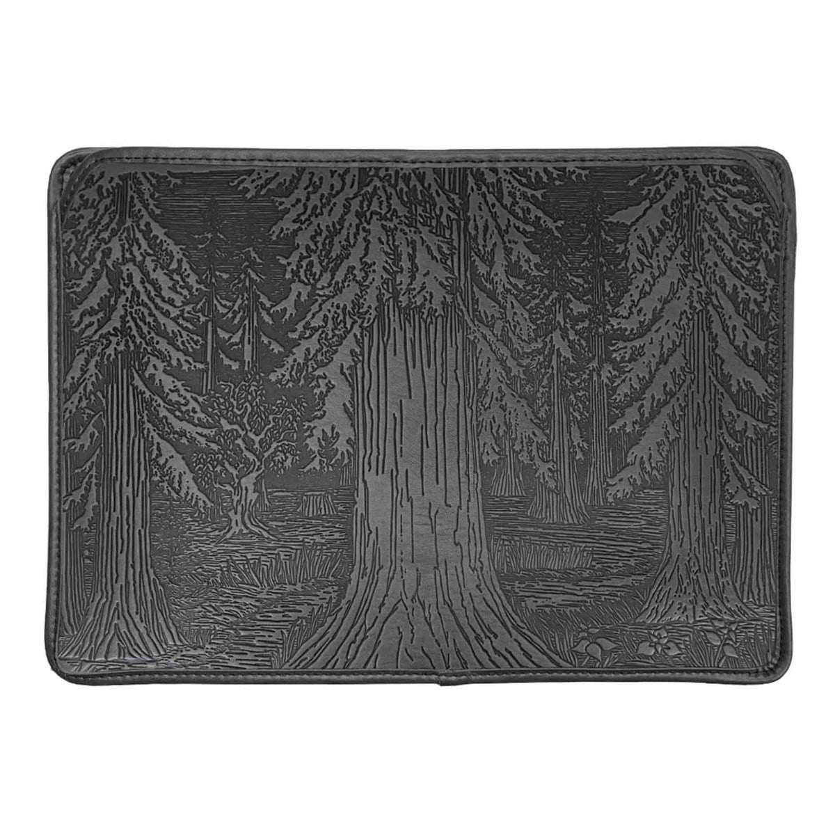 Oberon Design Genuine Leather Laptop Sleeve, MacBook Case, Tablet Cover, Forest, Black