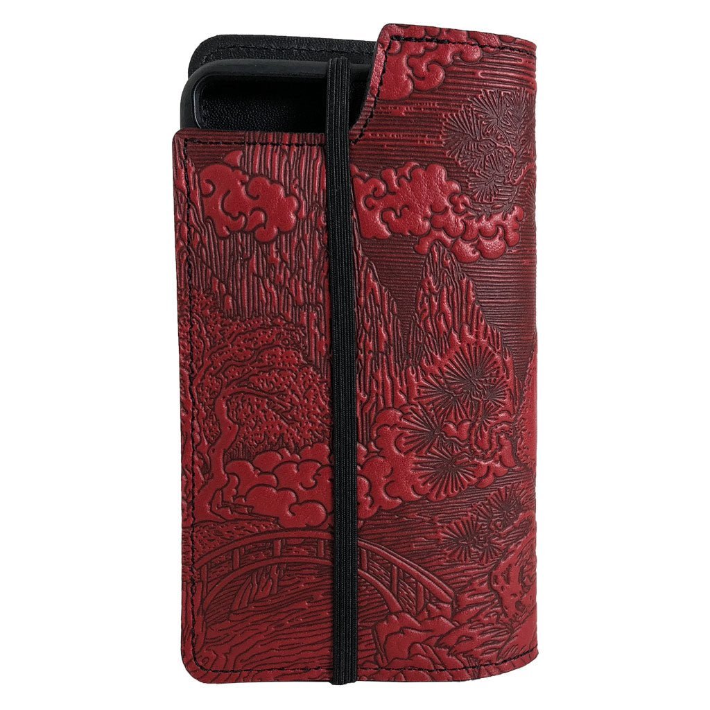 iPhoneSE Wallet Case, River Garden - Red 