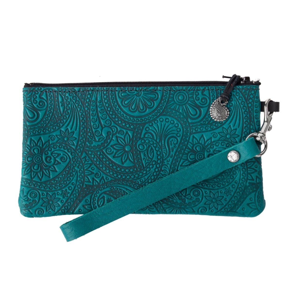 Oberon Design Wristlet in Paisley Teal