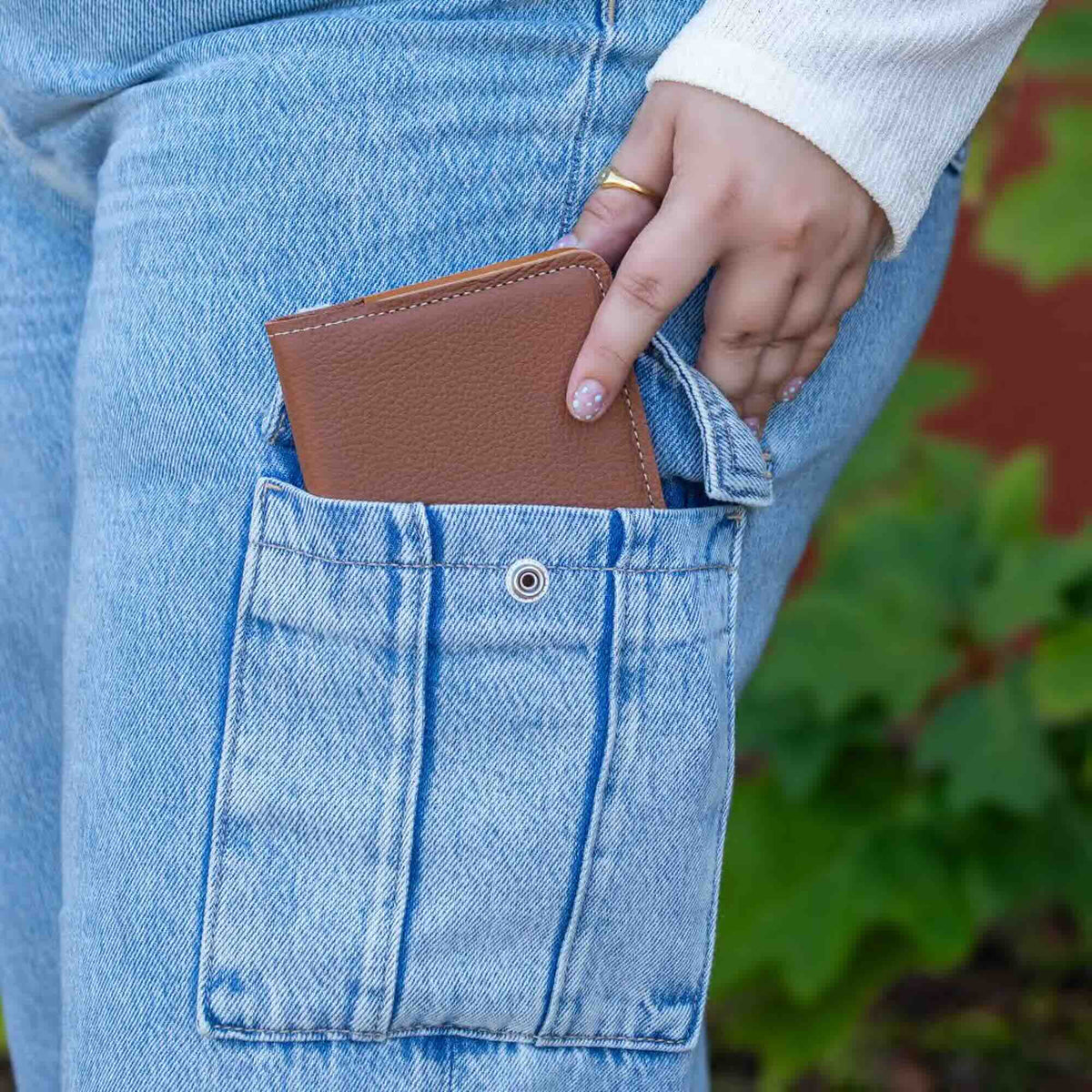 Oberon Design Pocket Notebook with Pacific Leather in Brandy, Pocket