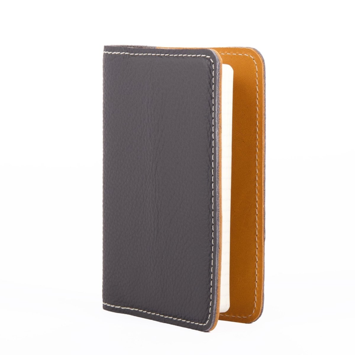 Oberon Design Pocket Notebook with Pacific Leather in Charcoal