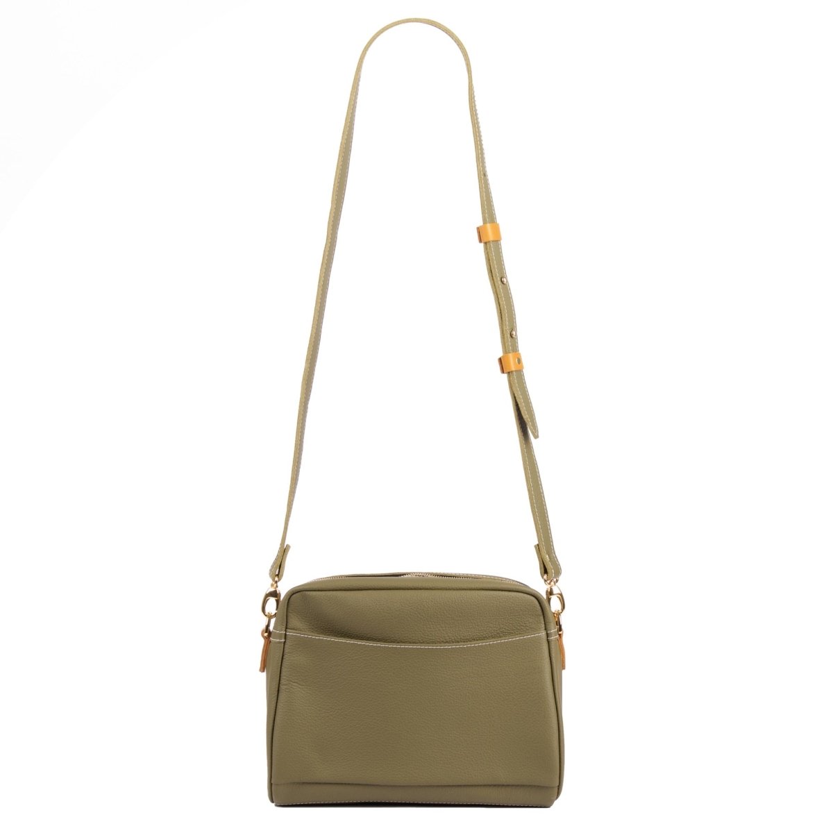 Oberon Design Retro Crossbody with Pacific Leather in Sage