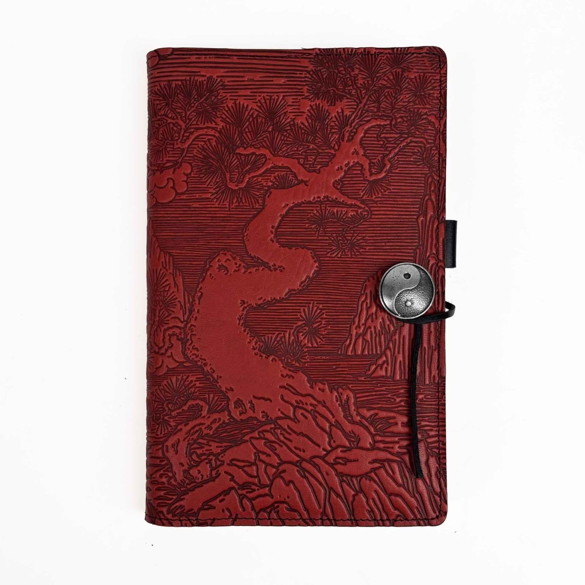 HAPPY EXTRA, Large Leather Refillable Journal Notebook, River Garden