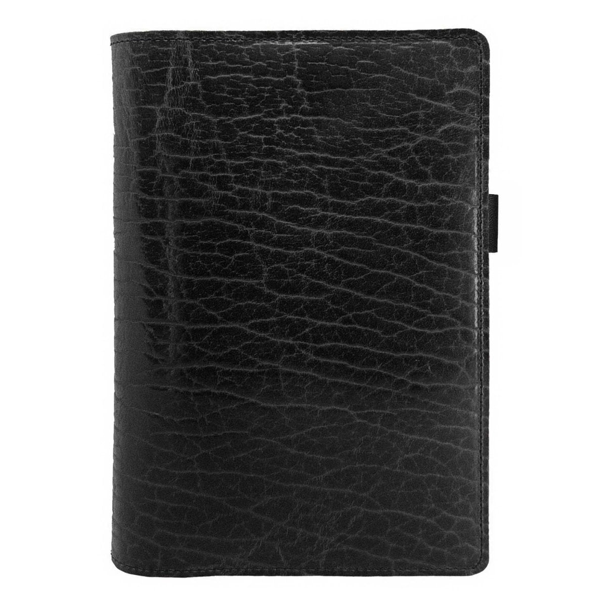 Leather Portfolio 8 x 6, Black Bison Leather, Made in the USA