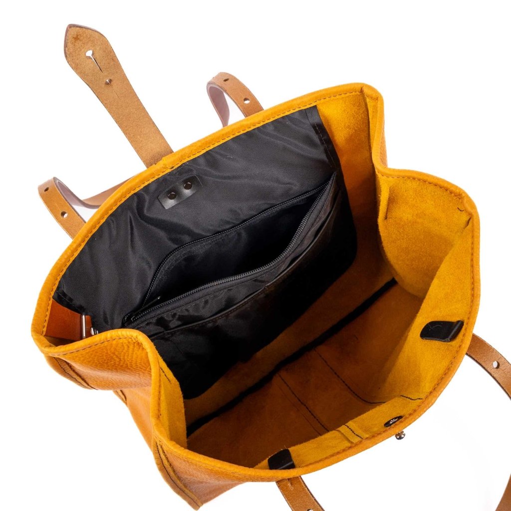 Leather Tote, Sonoma, Adventure, Ginkgo in Amber interior