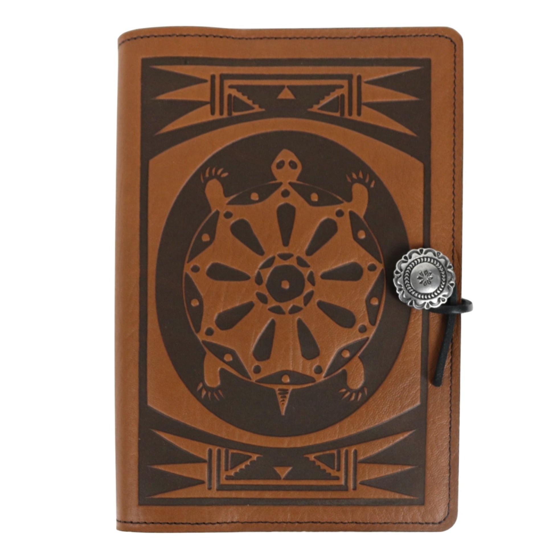 Oberon Design Tooled Leather Book Journal top Cover 9x6