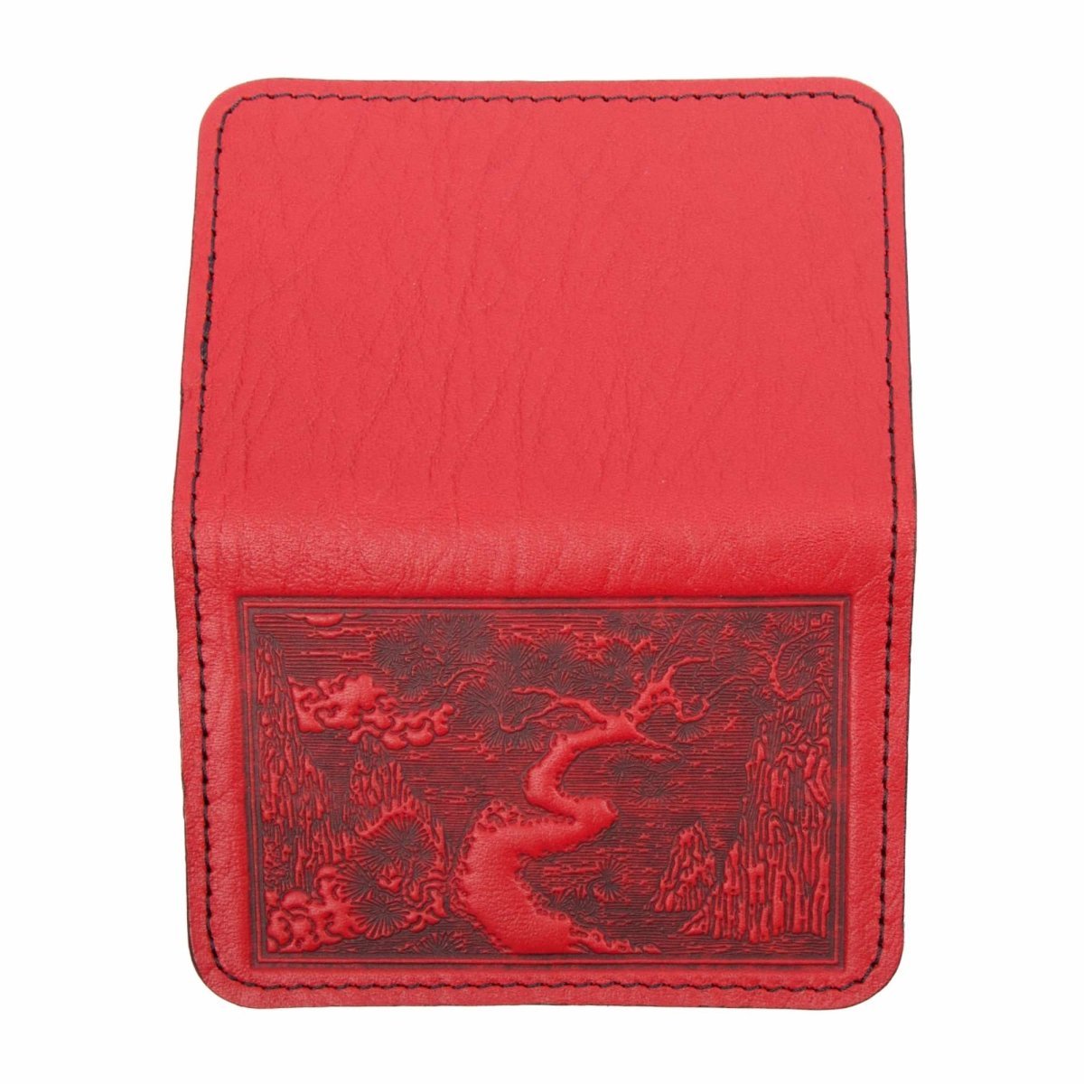 River Garden Card Holder Mini Wallet, Red, open view