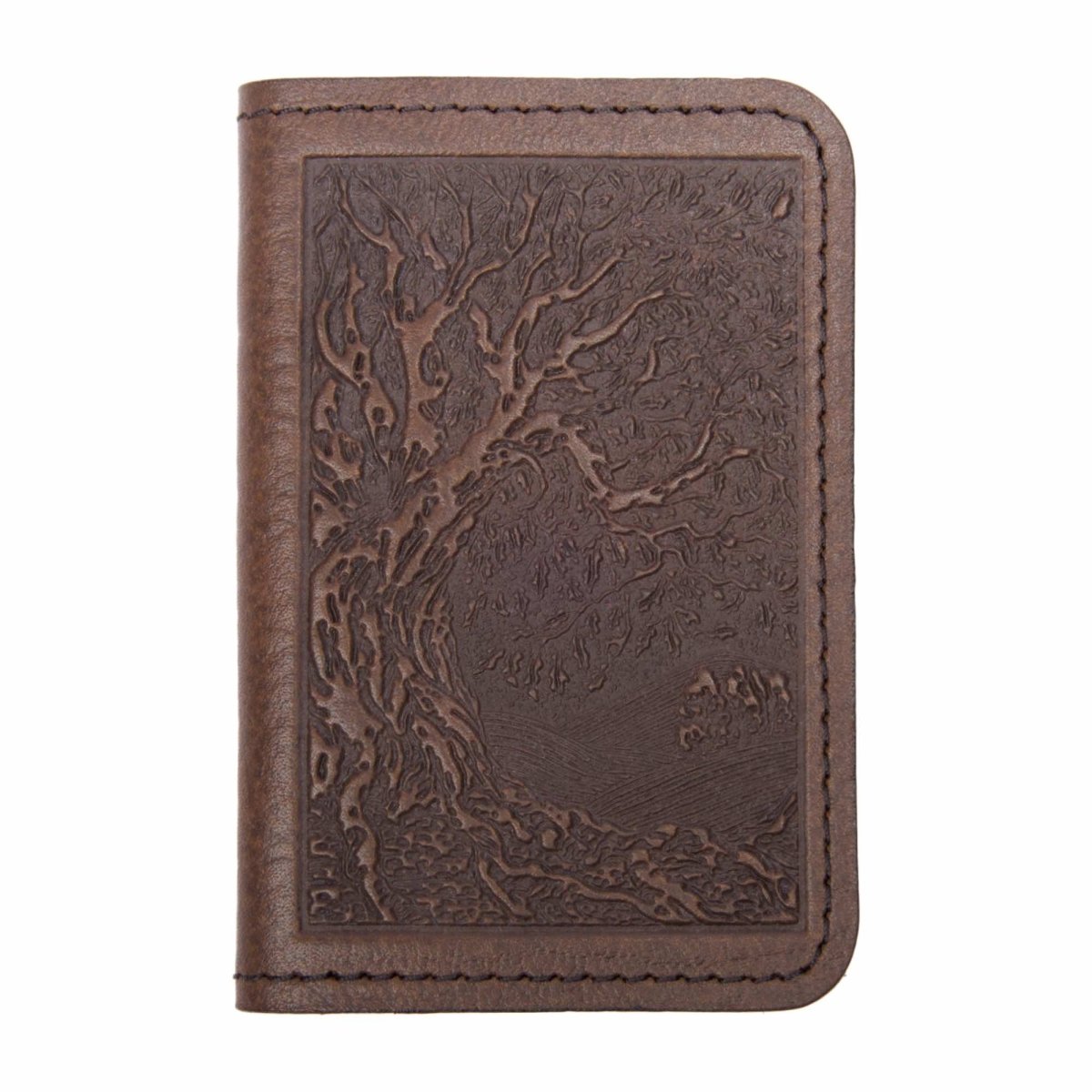 Tree of Card Holder Life Mini Wallet, Saddle