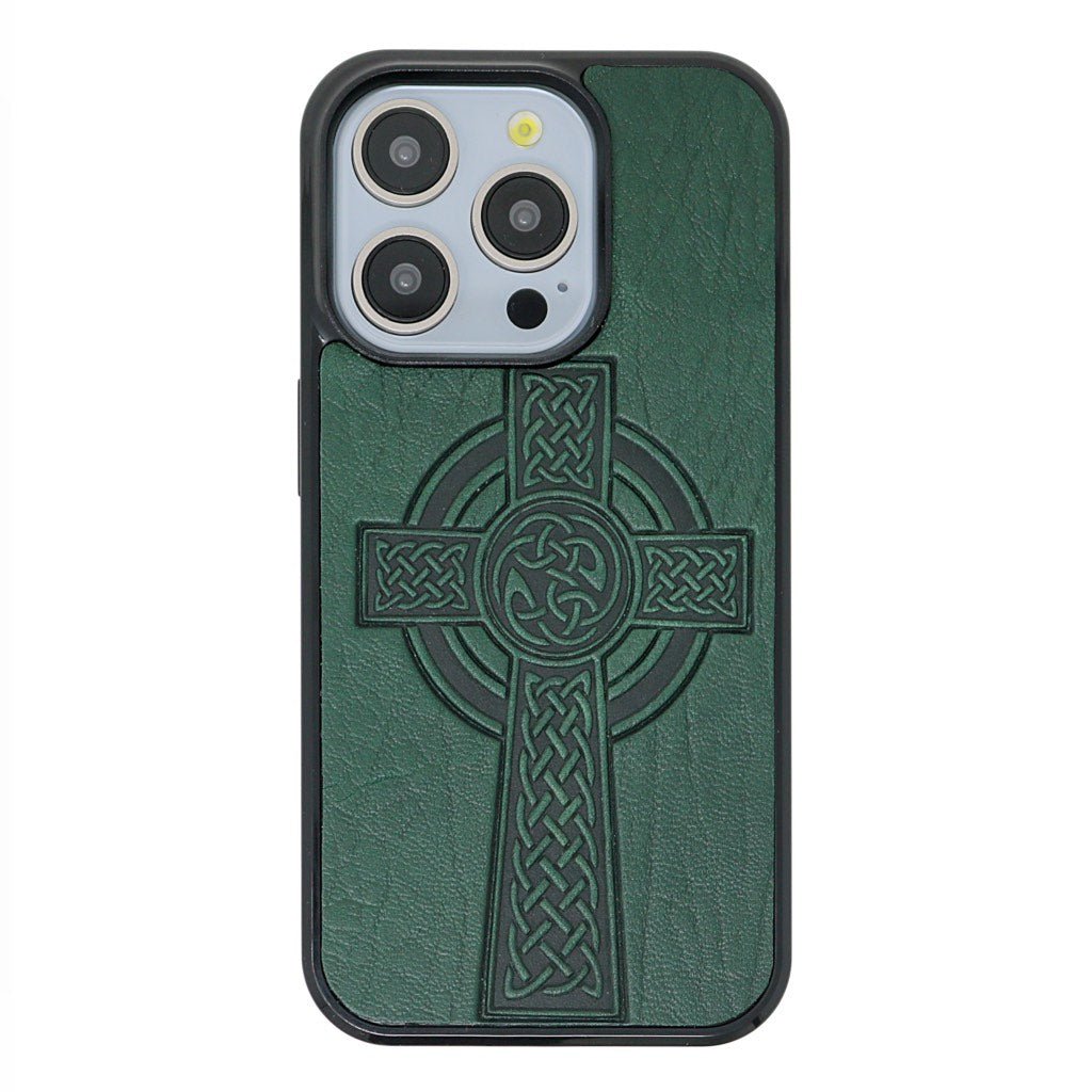 Oberon Design iPhone Case, Celtic Cross in Green