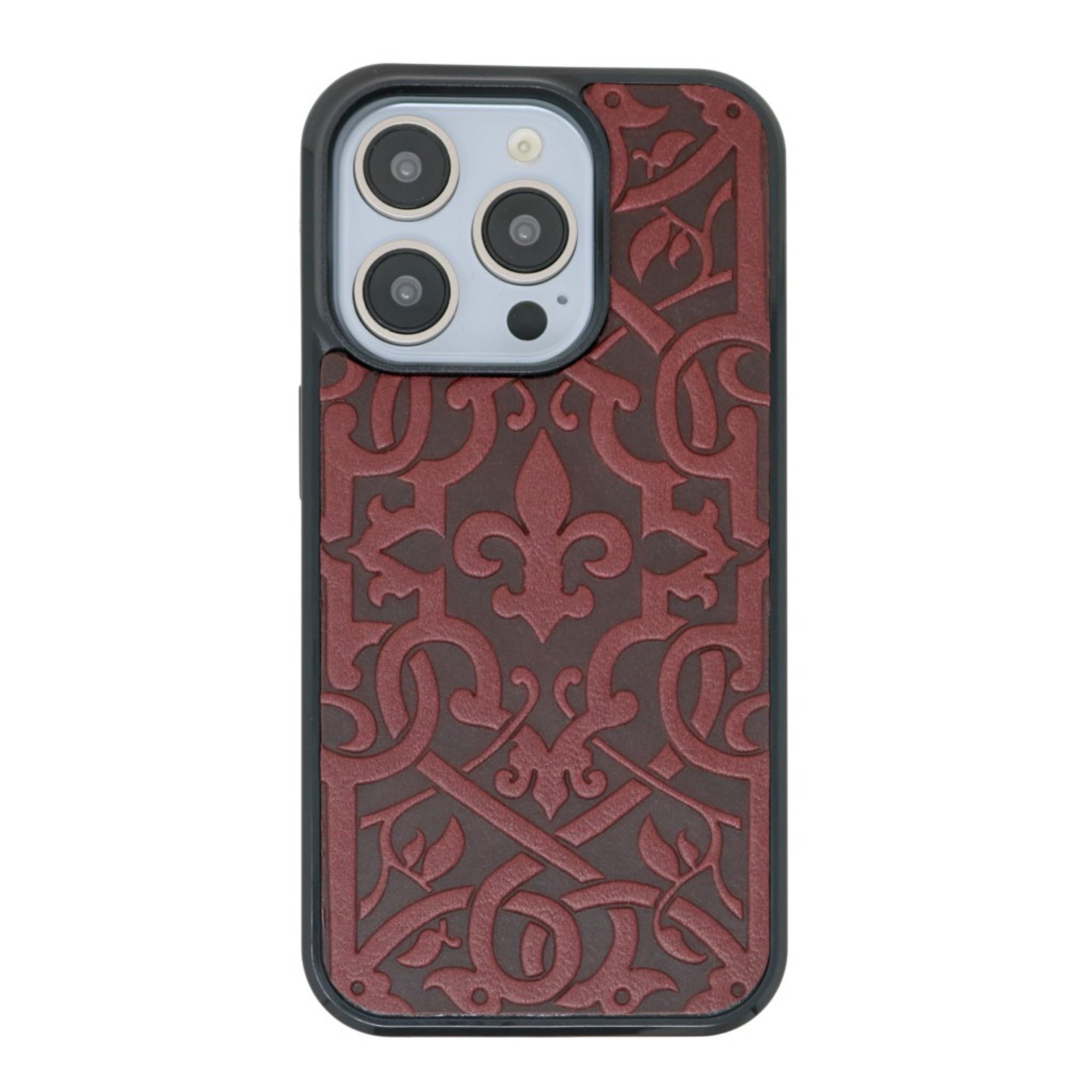 Oberon Design Genuine Leather iPhone Case, Hand-Crafted, Medici in Wine