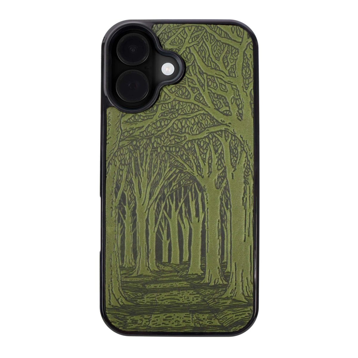 Leather iPhone case, Avenue of Trees in Fern